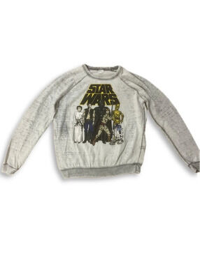 Y2K Star Wars grey crewneck sweatshirt, size Youth large